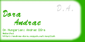 dora andrae business card